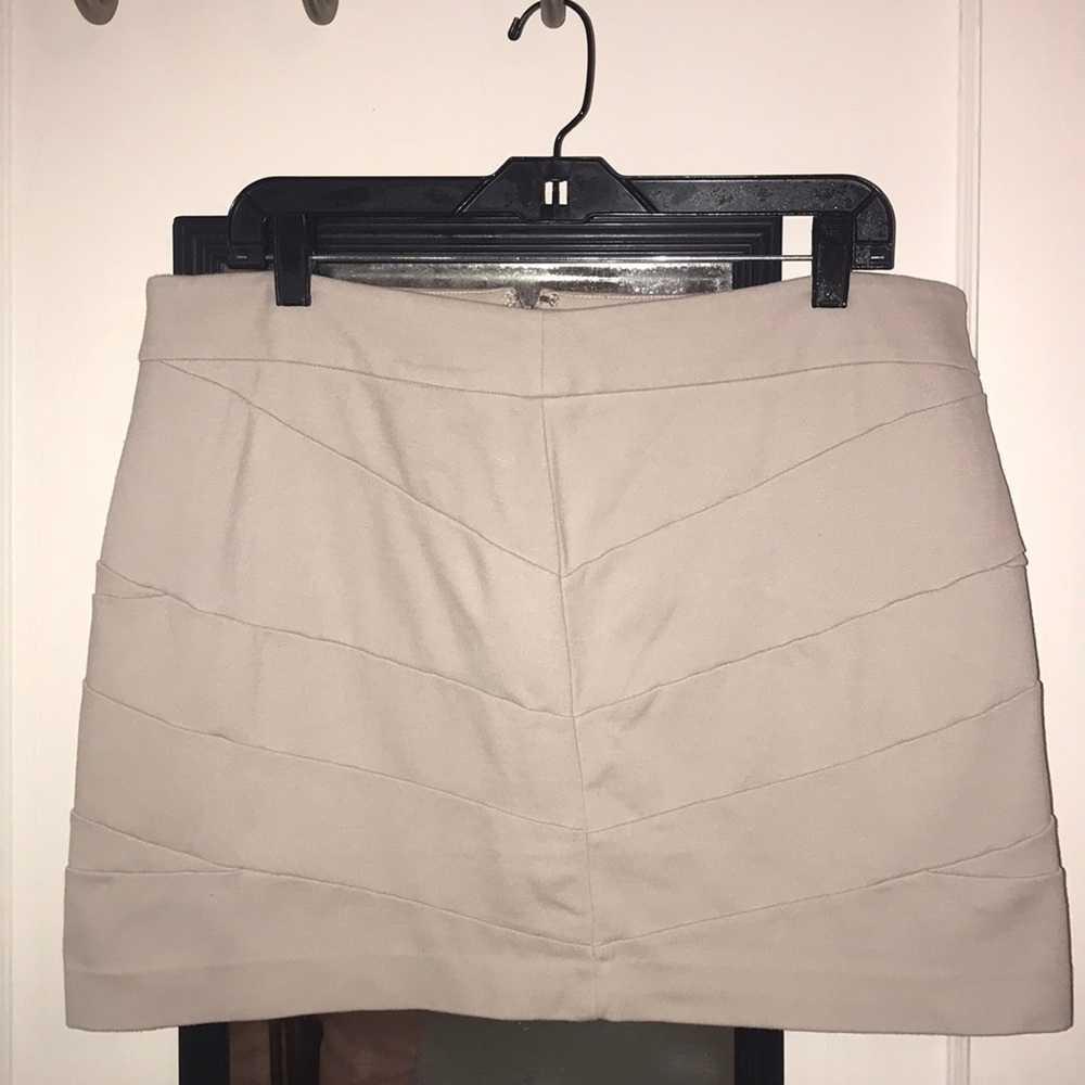 Cream mini skirt
